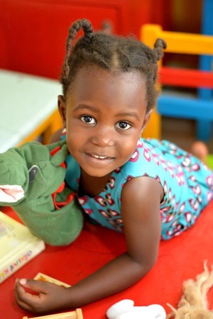 Photo of child in the hospital's classroom