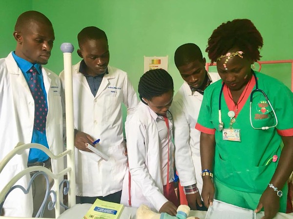 Photo of students from the Kyabazinga School of Clinical Officers